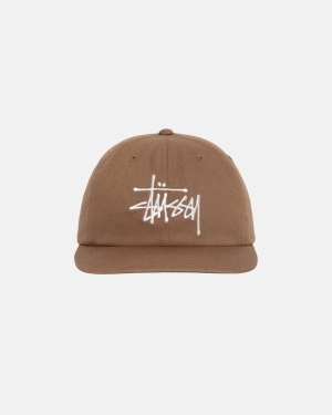 Stussy Basic Strapback Berretti Marroni | 215IKNDSY