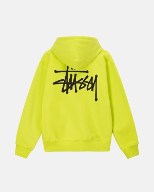 Stussy Basic Stüssy Felpa con Cappuccio Keylime | 487WHDUJB