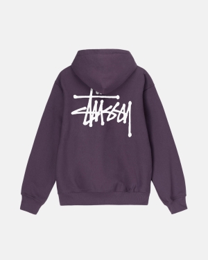 Stussy Basic Stüssy Felpa con Cappuccio Viola | 802XOLSWM