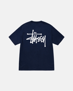 Stussy Basic Stüssy Magliette Running Blu Marino | 879TLGADW