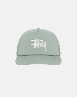 Stussy Big Basic Trucker Berretti Verde Oliva Chiaro | 519WHIXUS