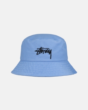 Stussy Big Stock Bucket Cappelli Blu | 465BRMDPH