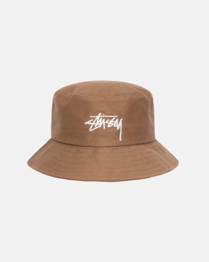 Stussy Big Stock Bucket Cappelli Marroni | 961NTZGHS