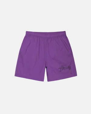 Stussy Big Stock Nylon Pantaloncini Viola | 486CRLTJO