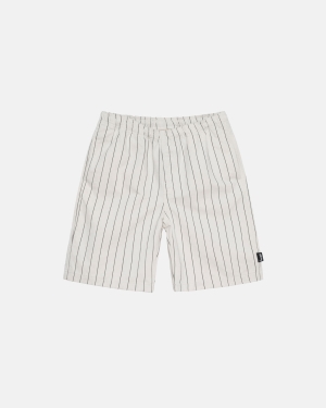 Stussy Brushed Beach Pantaloncini Beige Strisce | 562NHXGFZ