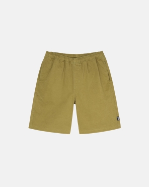 Stussy Brushed Beach Pantaloncini Verde Oliva Chiaro | 351ZYKHEO