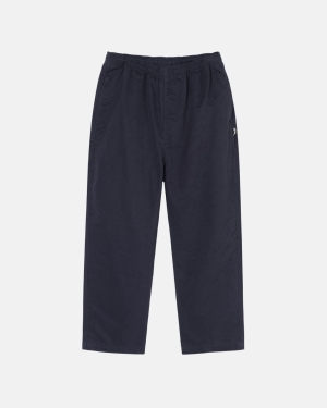 Stussy Brushed Beach Pantaloni Blu Marino | 765JUEFPO