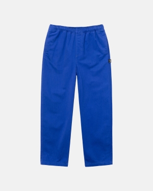 Stussy Brushed Beach Pantaloni Blu Reale | 417HGVPJX