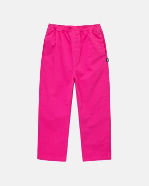 Stussy Brushed Beach Pantaloni Rosa | 605VMUDBK