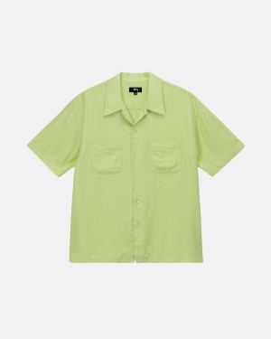 Stussy Contrast Pick Stitched Camicie Verdi Chiaro | 081KFZIYS