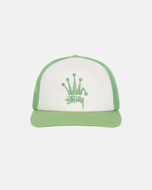 Stussy Crown Stock Trucker Berretti Menta | 901EQCWAP