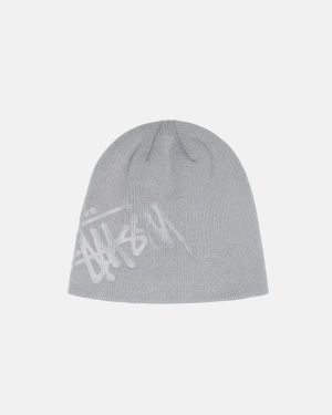 Stussy Debossed Basic Logo Skullcap Berretti Argento | 273DUAKQX