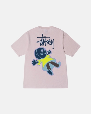 Stussy Dollie Pigment Dyed Magliette Running Rosa | 902VTNDSE