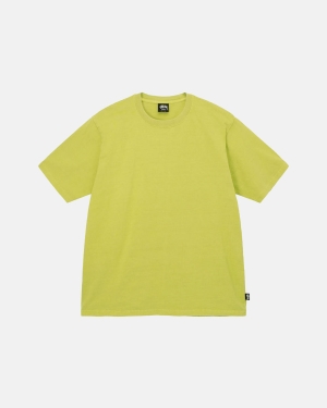 Stussy Heavyweight Pigment Dyed Crew Camicie Gialle | 735ABRQSP