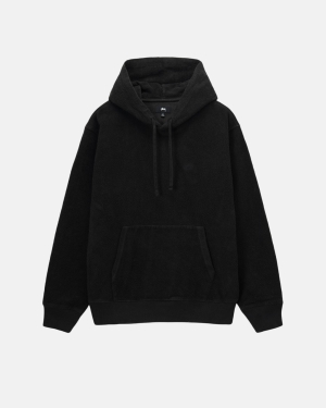 Stussy Inside Out Fleece Felpa con Cappuccio Nere | 840UTGOSE