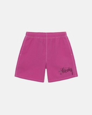 Stussy Our Legacy Lavoro Shop Acqua Pantaloncini Magenta | 942JUFMKB