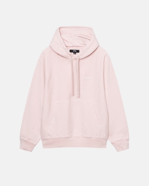 Stussy Overdyed Stock Logo Felpa con Cappuccio Rosa | 253BGPTIK