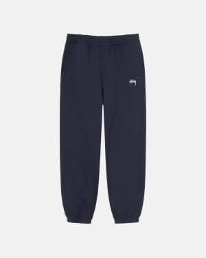 Stussy Overdyed Stock Logo Pantaloni Tuta Blu Marino | 417VRJKDZ