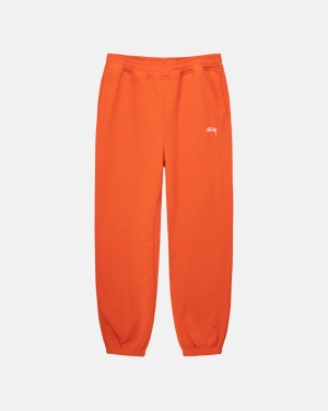 Stussy Overdyed Stock Logo Pantaloni Tuta Arancioni | 704JHIDMF