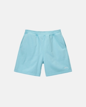 Stussy Overdyed Stock Logo Sweat Pantaloncini Blu | 643JNYKQM