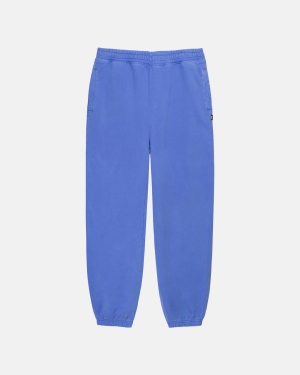 Stussy Pigment Dyed Fleece Pantaloni Ultramarine | 389IKHXDA