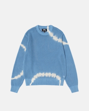 Stussy Pigment Dyed Loose Gauge Maglioni Blu | 097BGOAUI