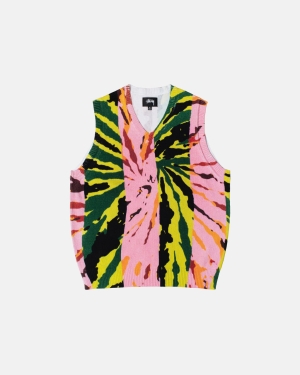 Stussy Printed Gilet Rosa | 651LTDNOV