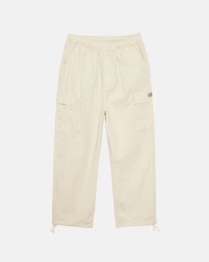 Stussy Ripstop Beach Pantaloni Crema | 532FPDAUW