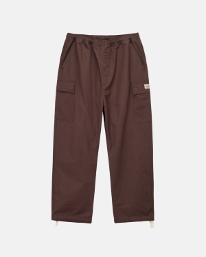 Stussy Ripstop Beach Pantaloni Marroni | 037TEMASJ