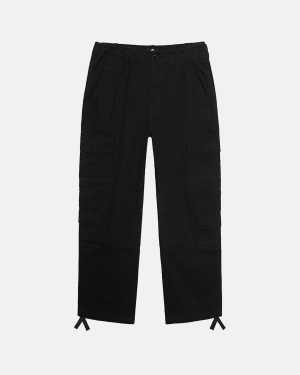 Stussy Ripstop Surplus Pantaloni Cargo Nere | 241FPSMJB