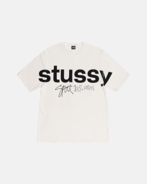 Stussy Sportive 100% Pigment Dyed Magliette Running Beige | 410GUZSYE