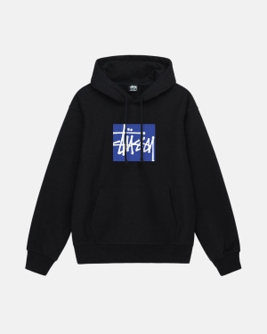 Stussy Stock Box Felpa con Cappuccio Nere | 465NLPZDM