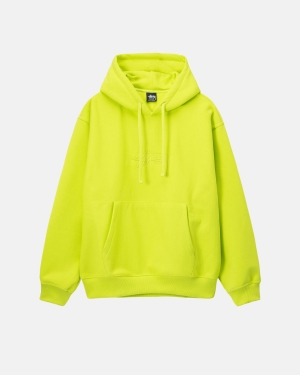 Stussy Stock Logo Applique Felpa con Cappuccio Keylime | 206SYNHVD