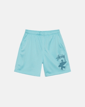 Stussy Surfman Mesh Pantaloncini Verde Acqua Chiaro | 410TPNSGL