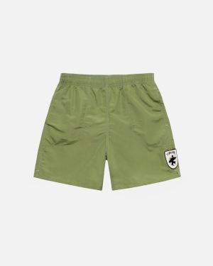 Stussy Surfman Patch Acqua Pantaloncini Leaf | 016KEFMNB