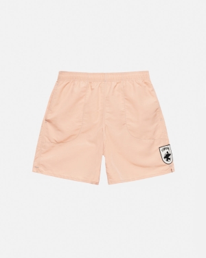 Stussy Surfman Patch Acqua Pantaloncini Salmon | 248ISOQKV