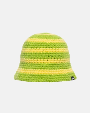 Stussy Swirl Knit Bucket Cappelli Verdi Chiaro | 018CFSBJW