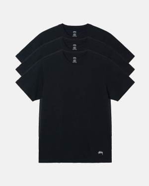 Stussy Undershirt - 3 Pack Magliette Running Nere | 795YMVFOK