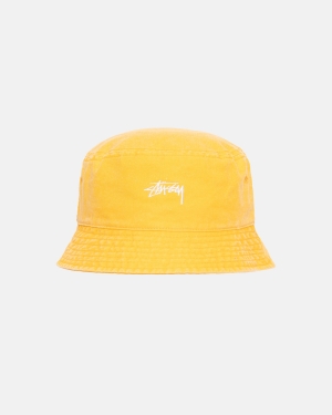 Stussy Washed Stock Bucket Cappelli Oro | 870UHFLME